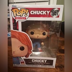 Funko Pop Movies Chucky with Red Hair and Blue Outfit